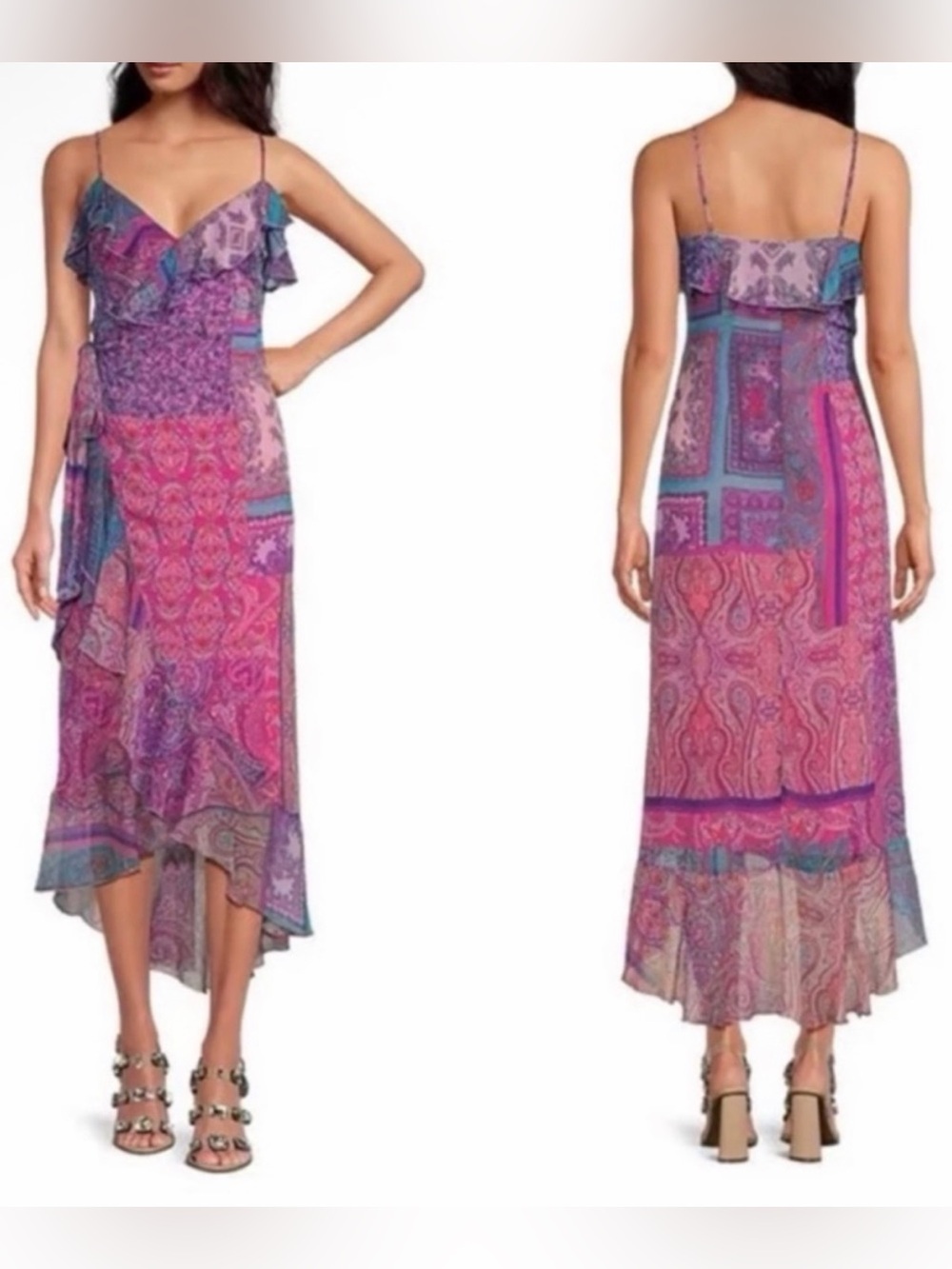 Gianni Bini Isabella Ruffled
High-Low Midi Wrap Dress L - Picture 12 of 12